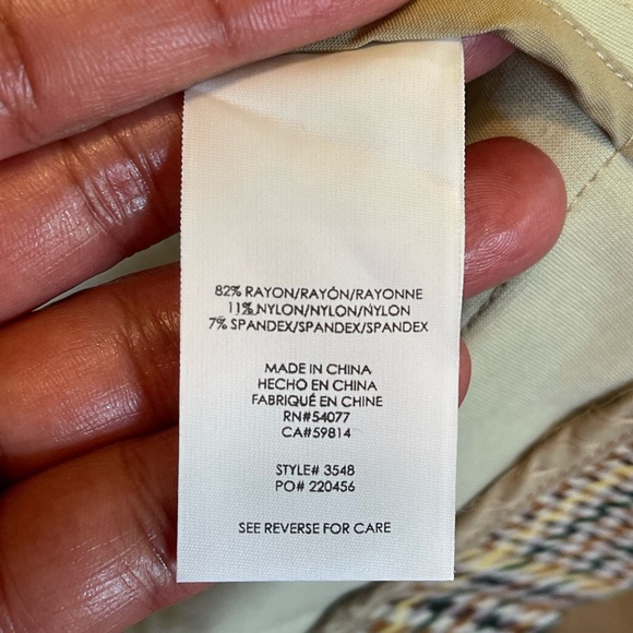 CAbi Pastime Plaid Notched Collar Patch Pocket Blazer 4 - Picture 10 of 11